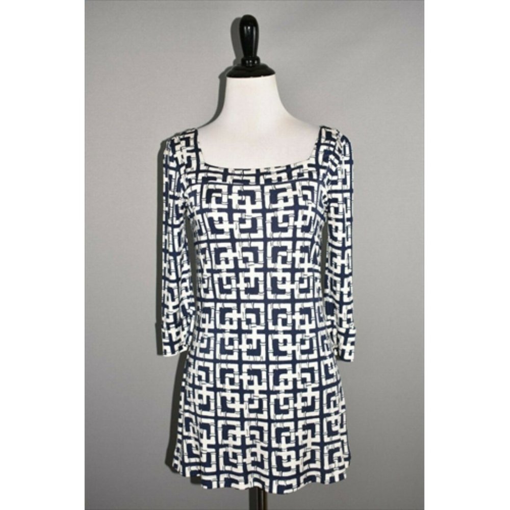 LILLY PULITZER Square Neck Silk Jersey Tunic